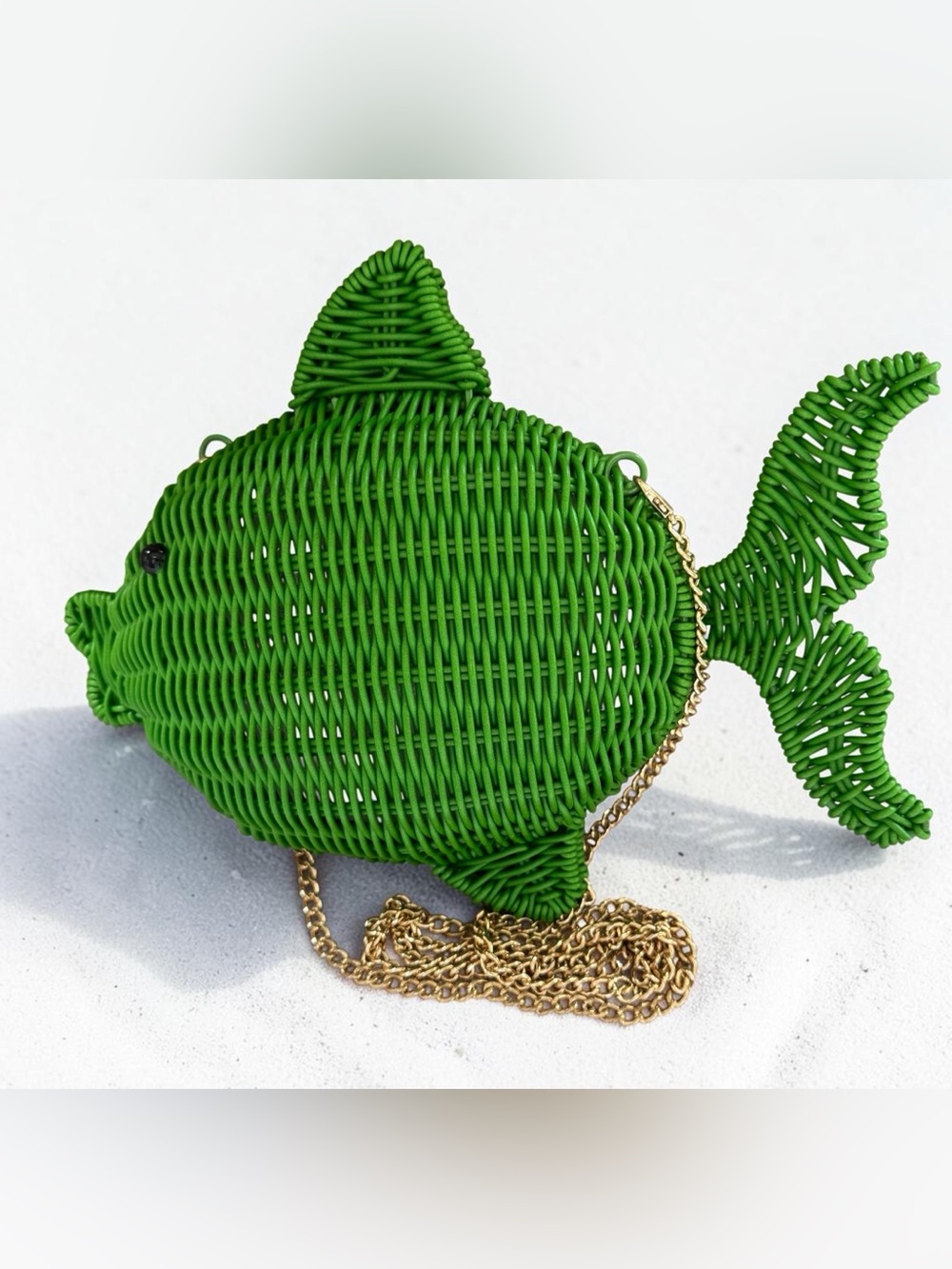 NWOT Tommy Bahama Green Wicker Fish Crossbody Bag - Viral Novelty Purse